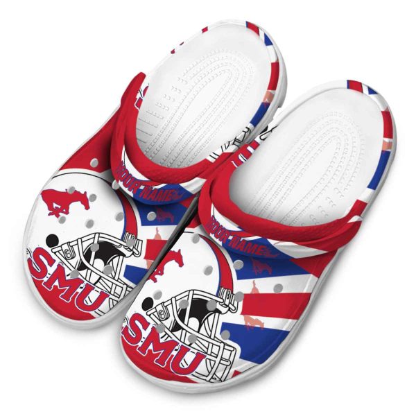 customized smu mustangs football helmet clog latest model