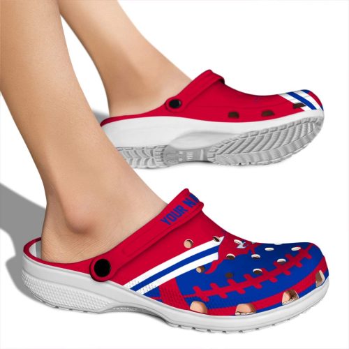 customized smu mustangs football motif clog fashion forward