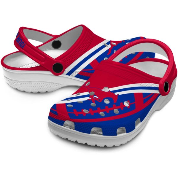 customized smu mustangs football motif clog high quality