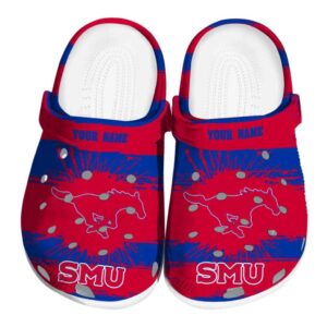 customized smu mustangs paint splatter graphics clog best selling
