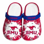customized smu mustangs splash art clog best selling 1