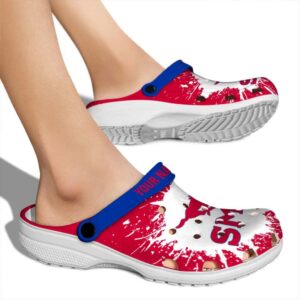 customized smu mustangs splash art clog fashion forward 1