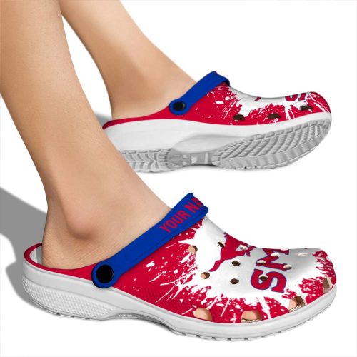 customized smu mustangs splash art clog fashion forward 1
