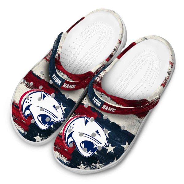customized south alabama jaguars patriotic stripes clog latest model