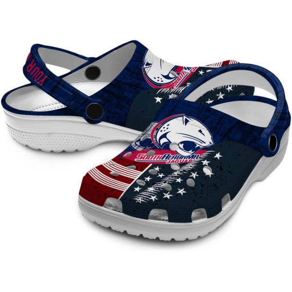 customized south alabama jaguars star spangled side pattern clog high quality
