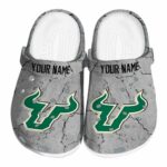 customized south florida bulls cracked texture clog best selling