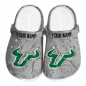 customized south florida bulls cracked texture clog best selling