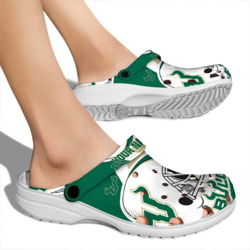 customized south florida bulls football helmet clog fashion forward