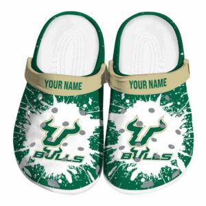 customized south florida bulls splash art clog best selling