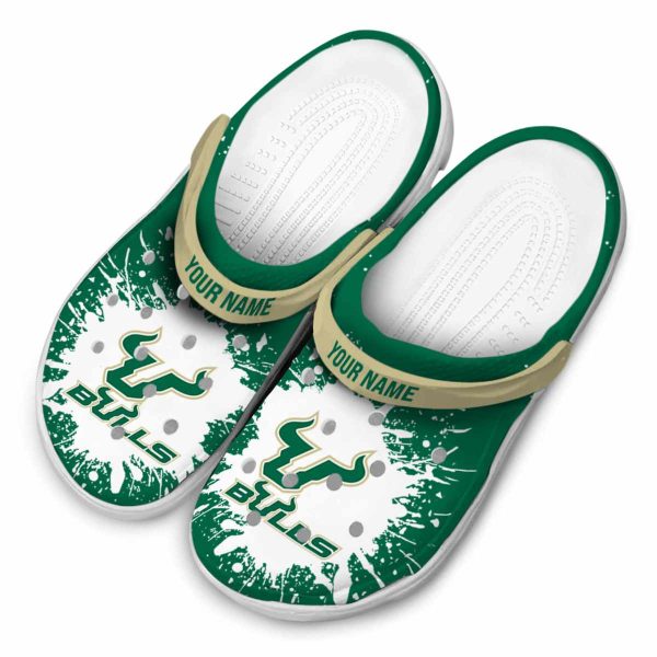 customized south florida bulls splash art clog latest model