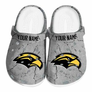 customized southern miss golden eagles cracked texture clog best selling