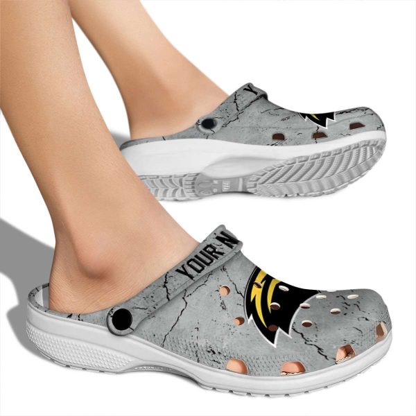 customized southern miss golden eagles cracked texture clog fashion forward