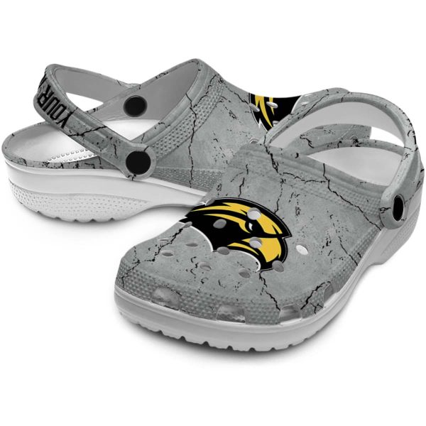 customized southern miss golden eagles cracked texture clog high quality