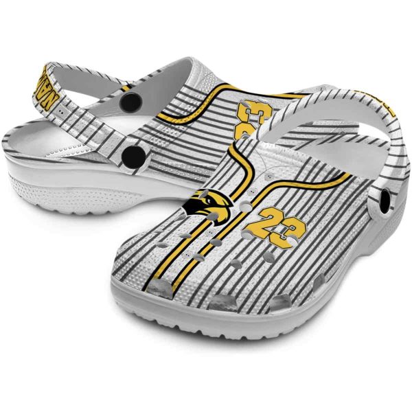customized southern miss golden eagles pinstripe pattern clog high quality