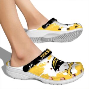 customized southern miss golden eagles splatter pattern clog fashion forward