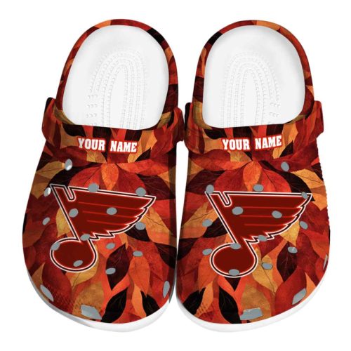 customized st louis blues autumn leaves clog best selling