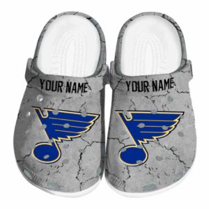 customized st louis blues cracked texture clog best selling