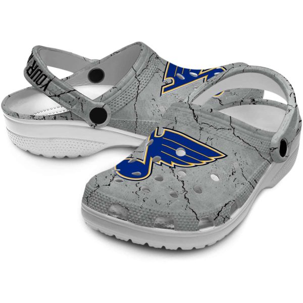 customized st louis blues cracked texture clog high quality