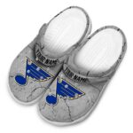 customized st louis blues cracked texture clog best selling