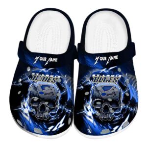 customized st louis blues gothic skull clog best selling