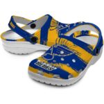 customized st louis blues paint splatter graphics clog best selling