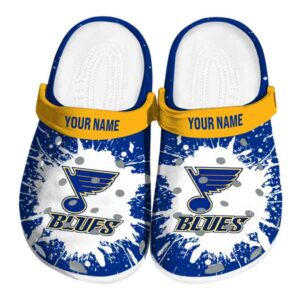 customized st louis blues splash art clog best selling