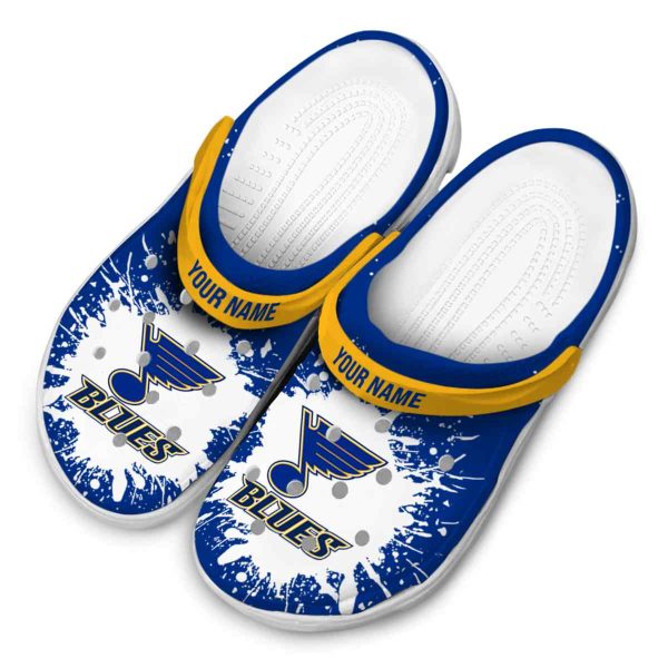 customized st louis blues splash art clog latest model
