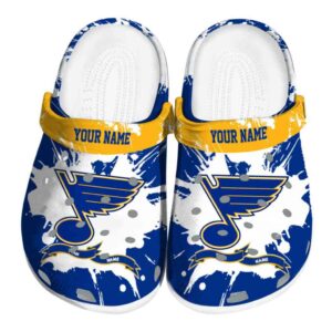customized st louis blues splatter pattern clog best selling
