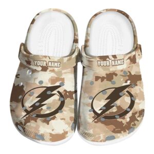 customized tampa bay lightning desert camo clog best selling