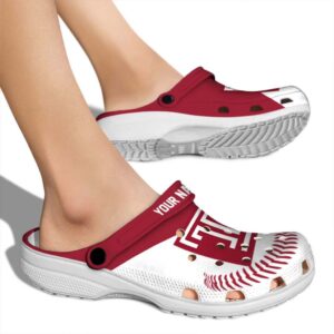 customized temple owls baseball motif clog fashion forward