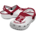customized temple owls baseball motif clog best selling