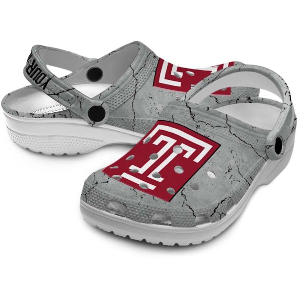 customized temple owls cracked texture clog high quality