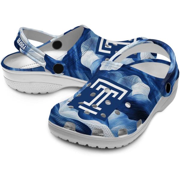 customized temple owls ocean waves clog high quality