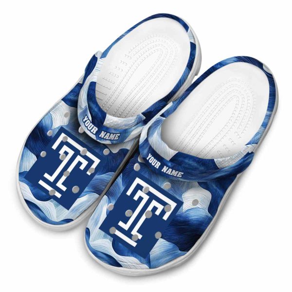 customized temple owls ocean waves clog latest model