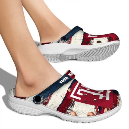 customized temple owls patriotic stripes clog fashion forward