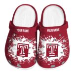 customized temple owls splatter background clog best selling