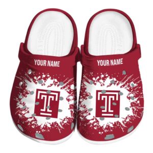 customized temple owls splatter background clog best selling