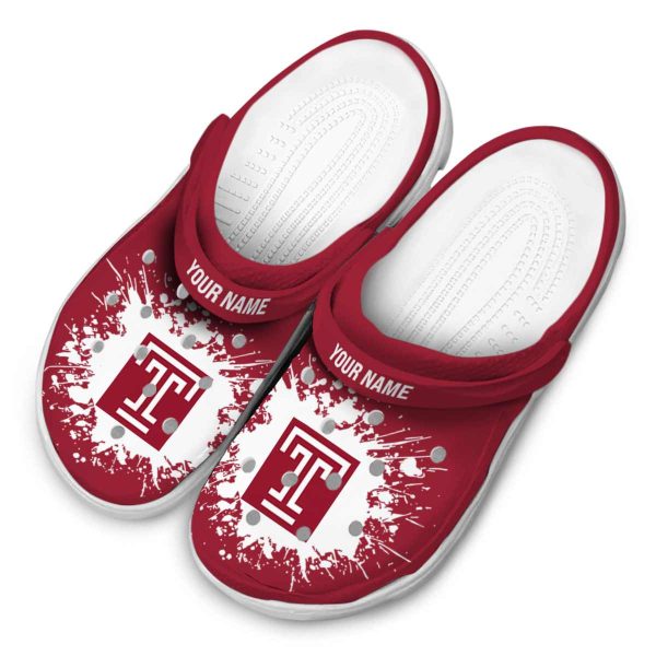 customized temple owls splatter background clog latest model