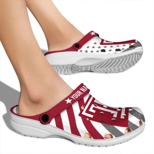 customized temple owls star spangled graphic clog fashion forward