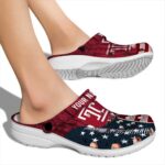 customized temple owls star spangled side pattern clog best selling