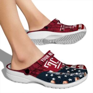customized temple owls star spangled side pattern clog fashion forward