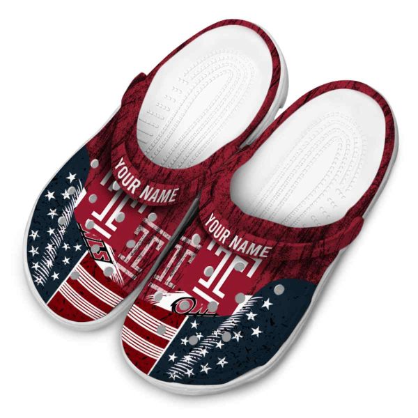 customized temple owls star spangled side pattern clog latest model
