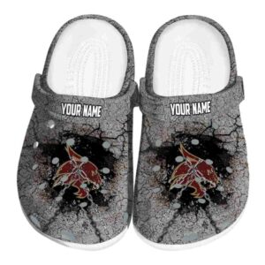 customized texas state bobcats cracked ground texture clog best selling