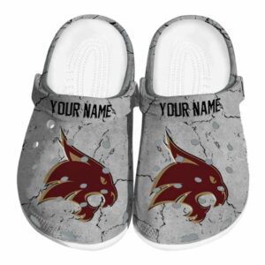 customized texas state bobcats cracked texture clog best selling
