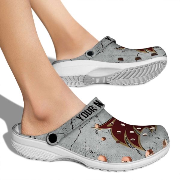customized texas state bobcats cracked texture clog fashion forward