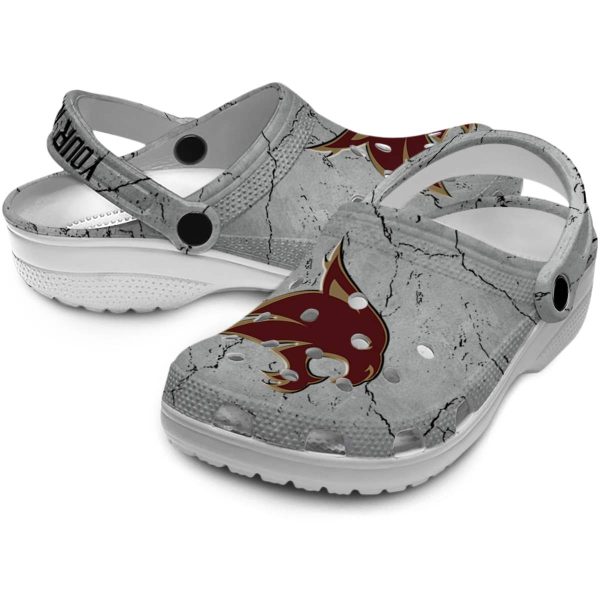 customized texas state bobcats cracked texture clog high quality