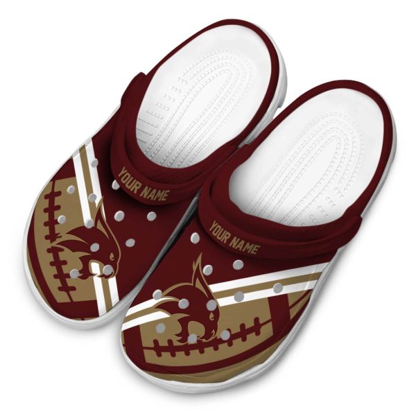 customized texas state bobcats football motif clog latest model