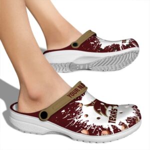 customized texas state bobcats splash art clog fashion forward