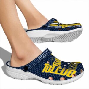 customized toledo rockets contrasting stripes clog fashion forward