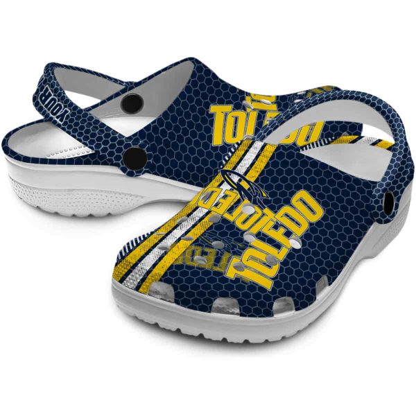 customized toledo rockets contrasting stripes clog high quality
